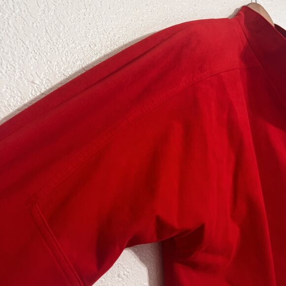 VTG Roth-Le Cover Red Cropped Blazer Ultra Suede Vegan Faux Size 16 US Made - Picture 2 of 10
